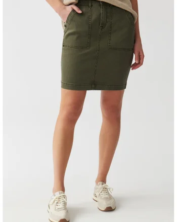 Fusta de denim Merana, Verde feriga