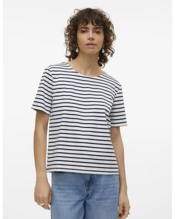 Tricou cu fermoar pe partea din spate, Alb/Bleumarin