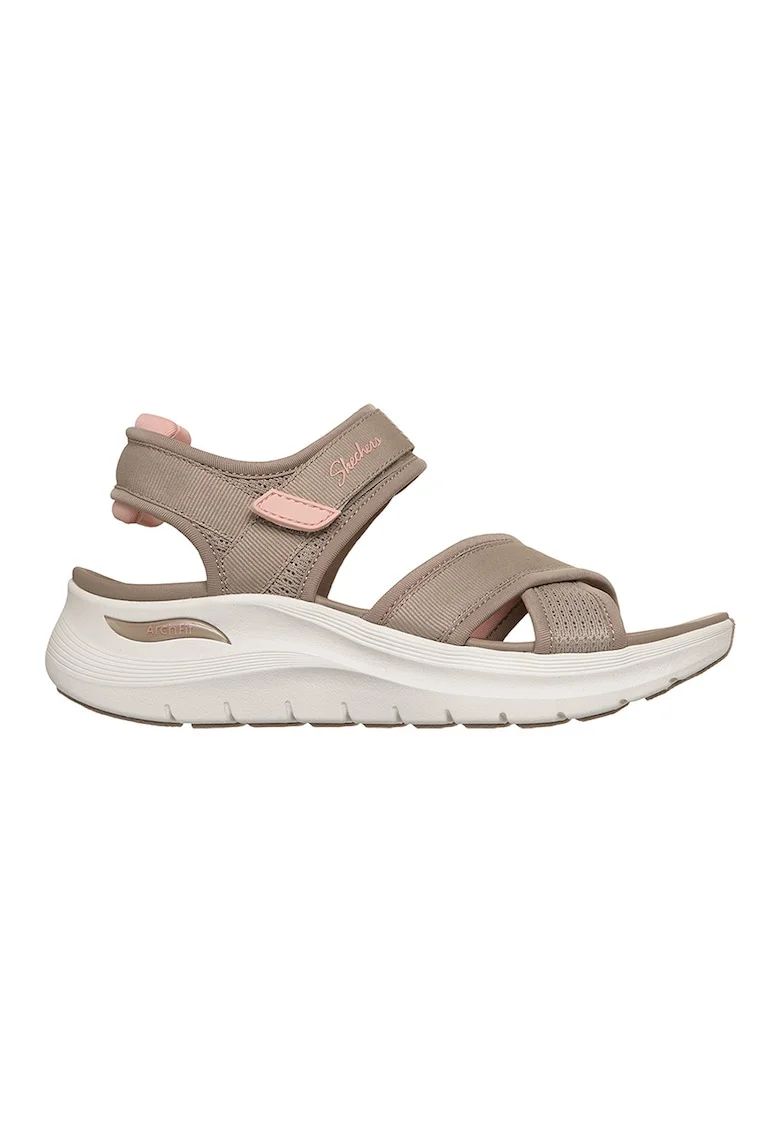 Sandale cu banda velcro Arch Fit 2.0, Maro taupe deschis