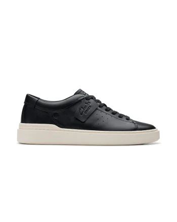 Pantofi sport de piele cu detalii perforate, Negru