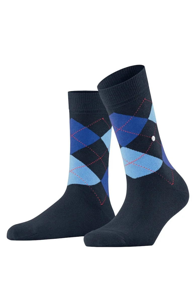Sosete lungi cu model, Albastru inchis/Albastru deschis/Bleumarin