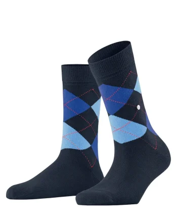 Sosete lungi cu model, Albastru inchis/Albastru deschis/Bleumarin