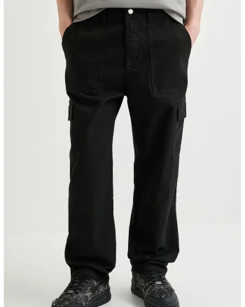 Pantaloni cargo drepti, Negru