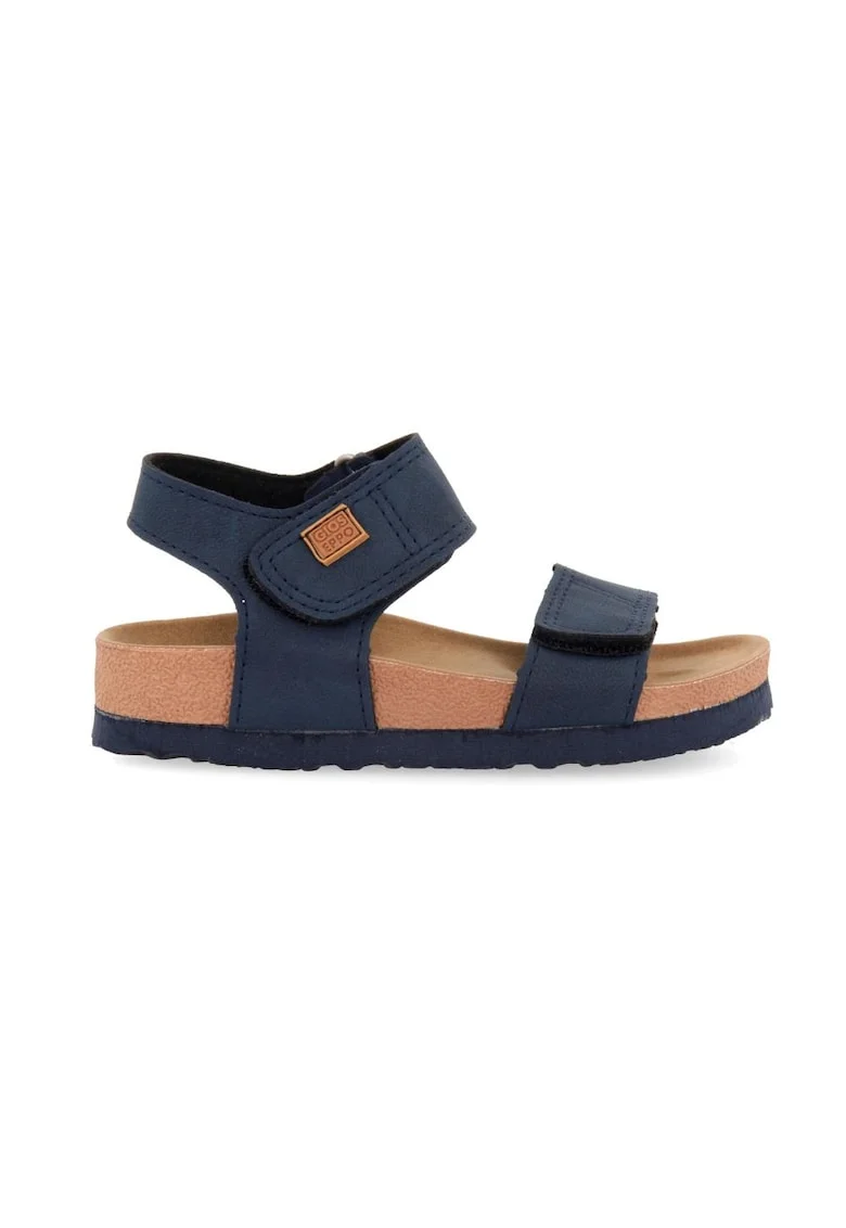 Sandale de piele ecologica cu velcro Tredegar, Bleumarin