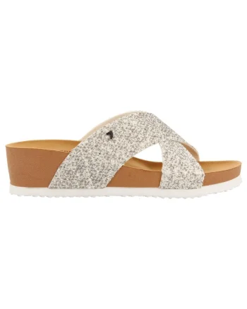 Papuci wedge Gearhart, Alb
