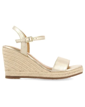 Sandale-espadrile de piele, Auriu