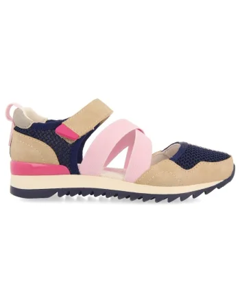 Pantofi cu velcro si garnituri de plasa Ensley 28113, Bleumarin