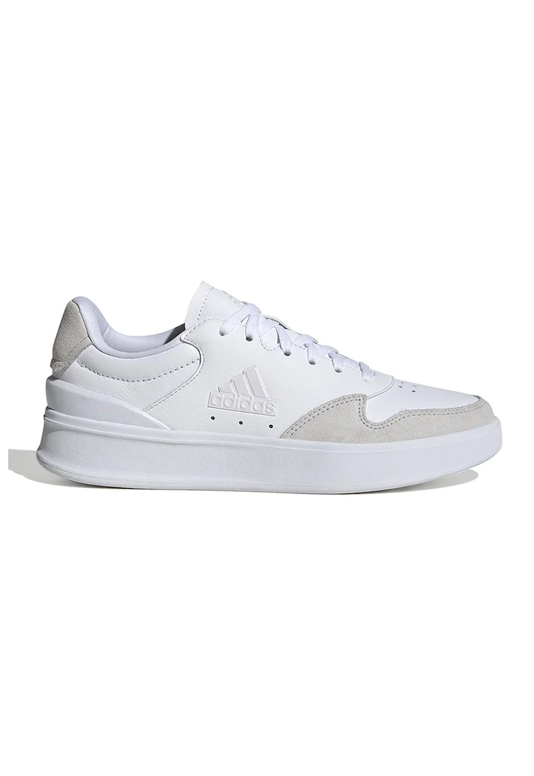 Pantofi sport din piele si piele intoarsa Kantana, Alb/Grej
