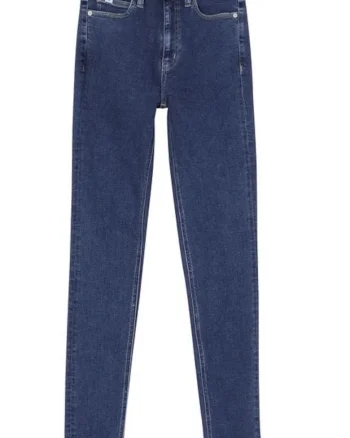 Blugi skinny fit cu talie inalta
