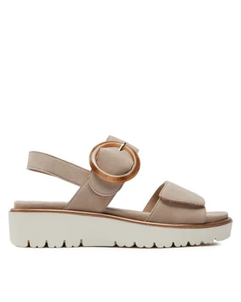 Sandale dama,  30378507939, Piele naturala, Bej