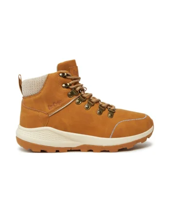 Botine dama,  22327, Piele ecologica, Maro