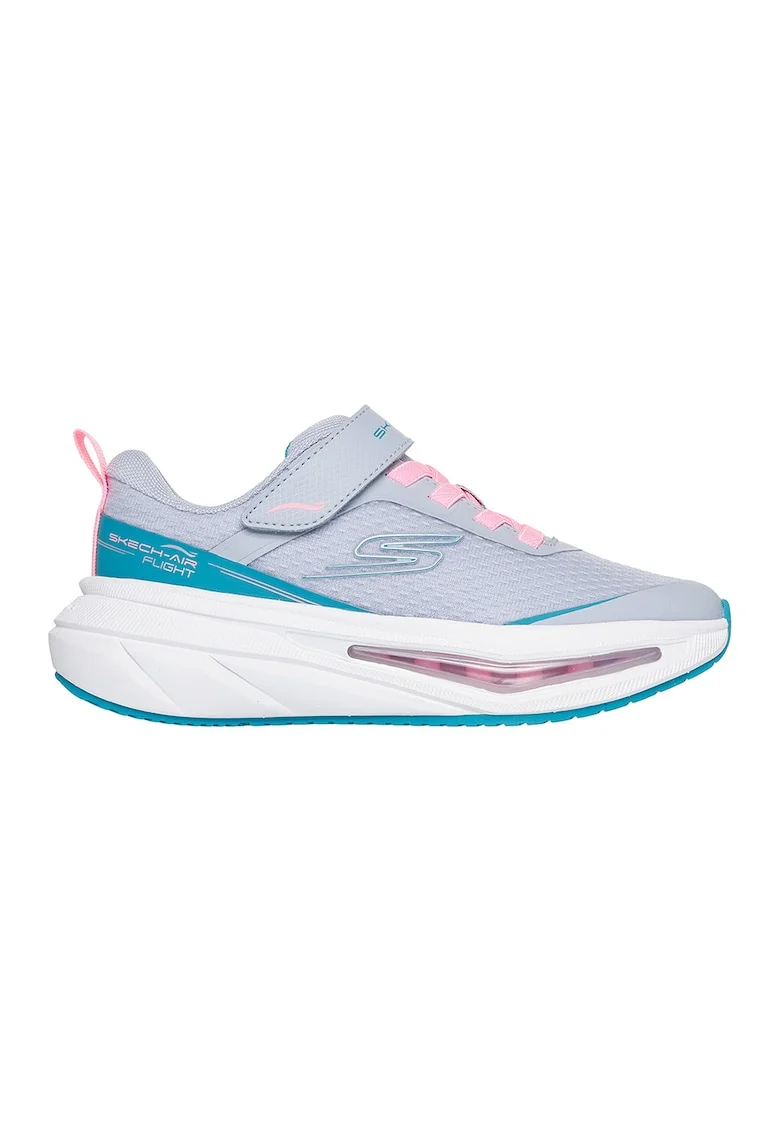 Pantofi sport Skech-Air 5.0 cu talpa wedge, Albastru azur/Albastru petrol