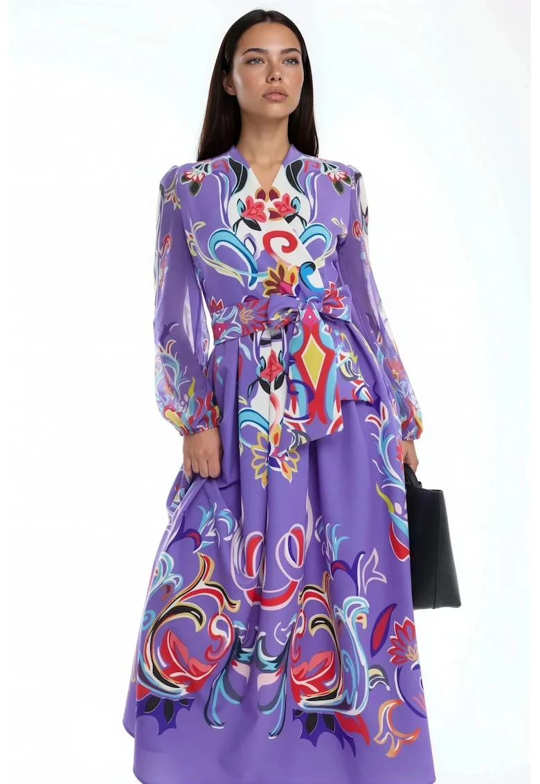 Rochie Maxi Floral, Multicolor