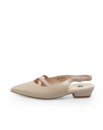 Pantofi Decupati  2604243 din piele naturala, Bej