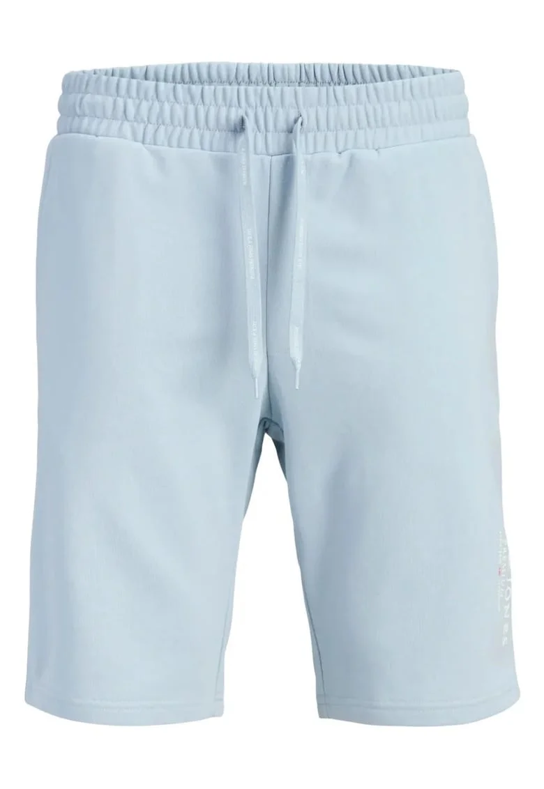 Pantaloni scurti de trening barbati, JPSTARCHIE, Regular Fit, Albastru deschis