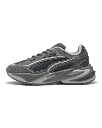 Pantofi sport Surge din material textil cu garnituri din piele intoarsa, Gri antracit