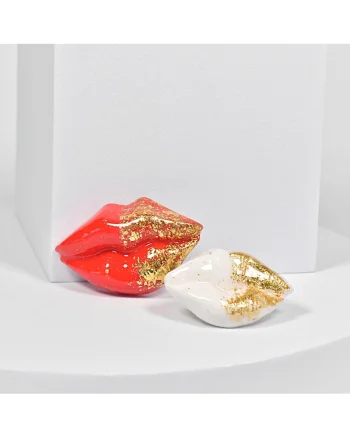Brose Lips, Rosu/Alb/Auriu