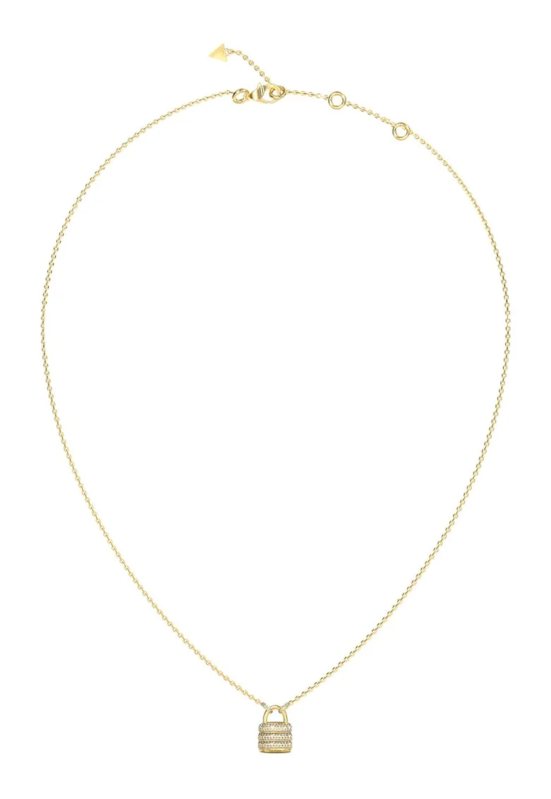 Colier de otel inoxidabil cu pandantiv, Auriu/Argintiu