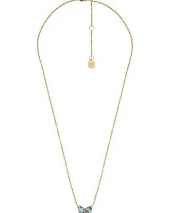 Colier cu pandativ fluture Mother Of Pearl, Auriu