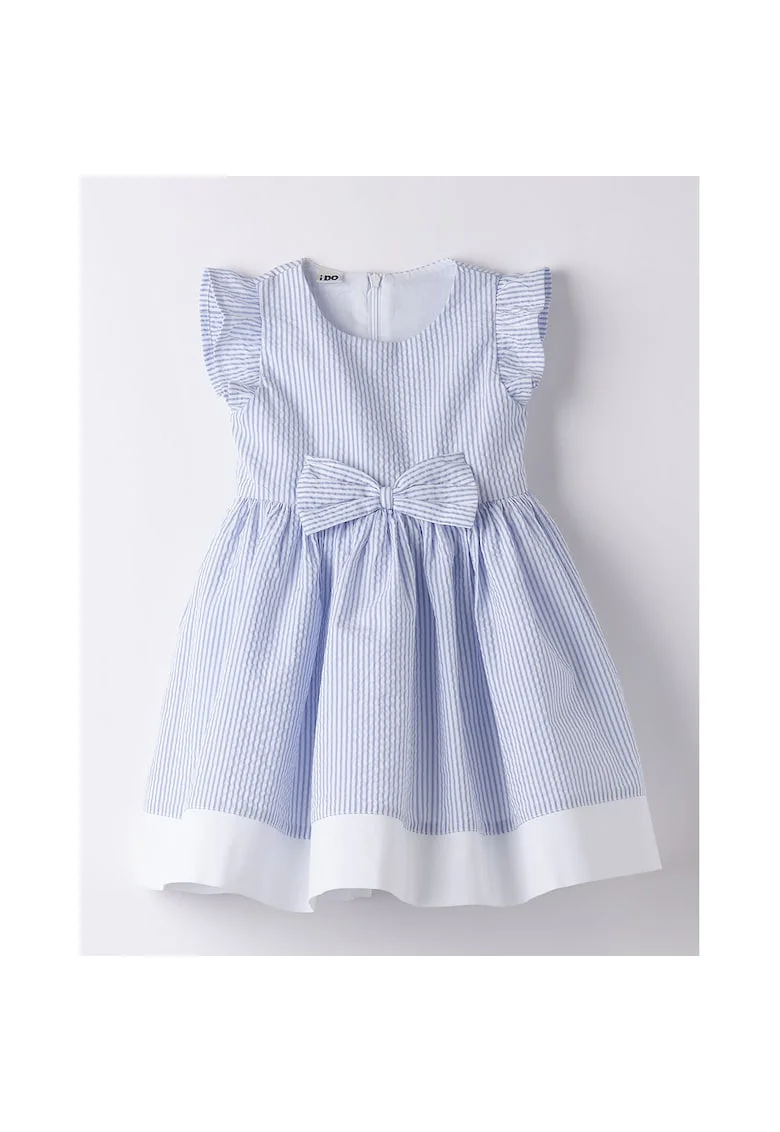 Rochie in dungi cu fundita pentru fete,  4.8751, Albastru