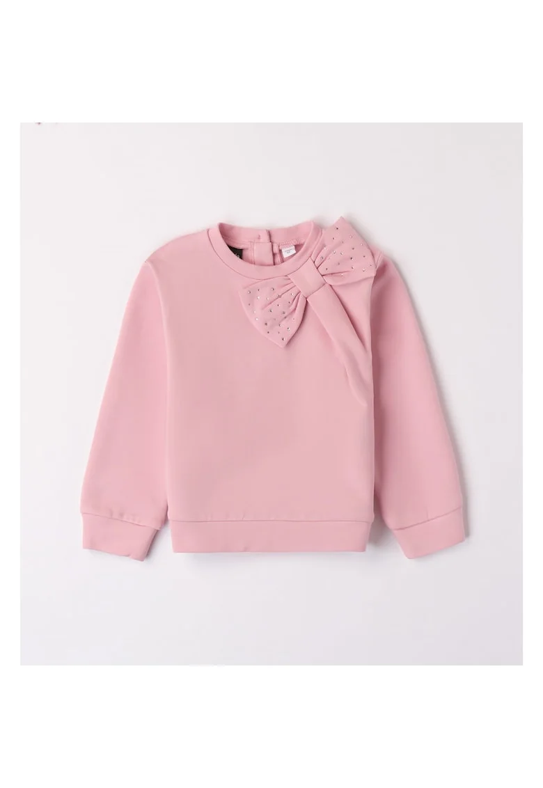 Bluza cu aplicatie fundita pentru fetite,  0.7277, Roz, Roz