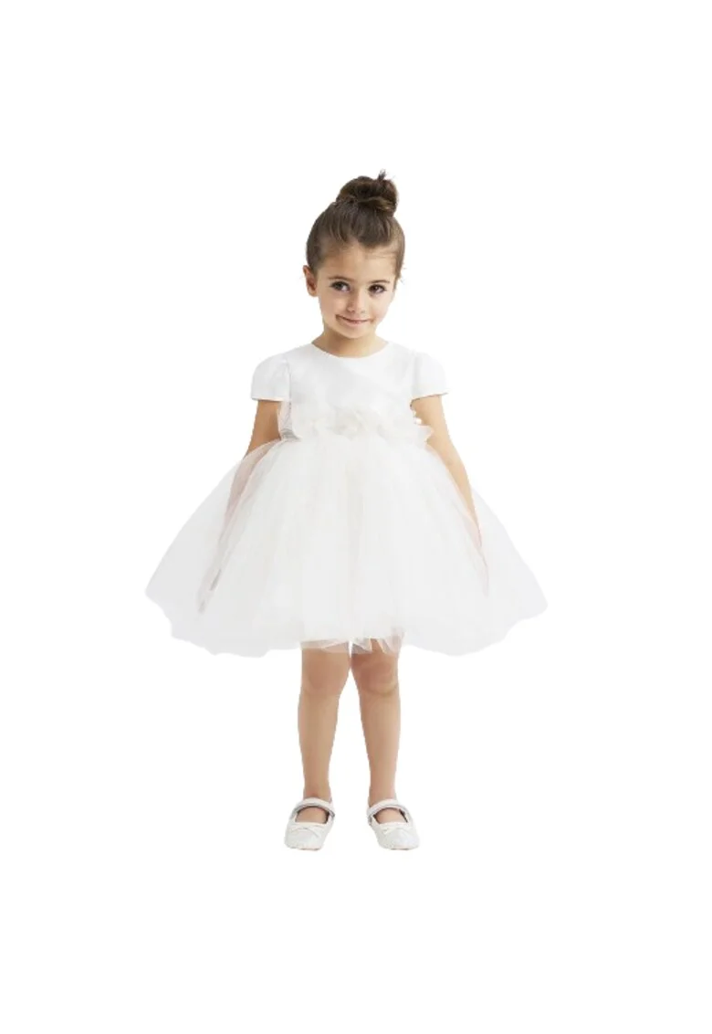 Rochie eleganta din tull pentru fete,  0.8259, Alb, Alb/Gri
