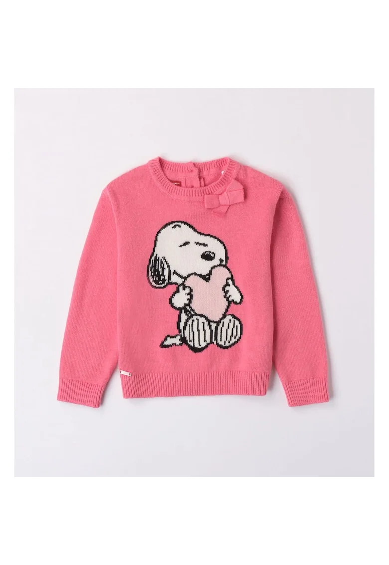 Pulover cu imprimeu Snoopy pentru fetite,  0.7389, Roz
