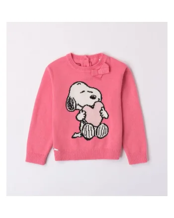 Pulover cu imprimeu Snoopy pentru fetite,  0.7389, Roz