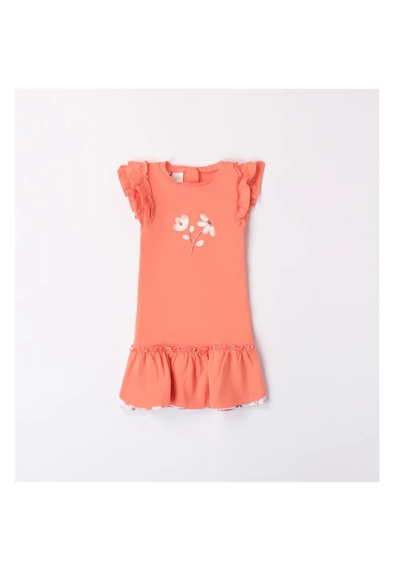 Rochie cu imprimeu floral pentru fetite,  4.8640, Portocaliu, Portocaliu