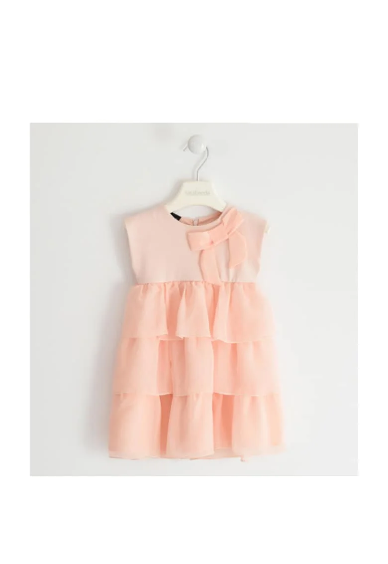 Rochie din voal cu volane pentru fete, 0.4429, Piersica, Piersica