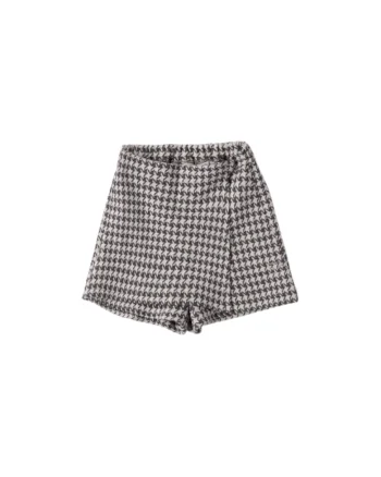 Fusta-Pantaloni  din Jacquard Pied-de-Poule