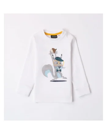 Bluza cu imprimeu pentru baieti,  0.7141, Alb, Alb/Verde/Gri/Galben/Albastru deschis