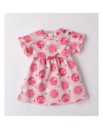Rochie cu imprimeu soare, Roz