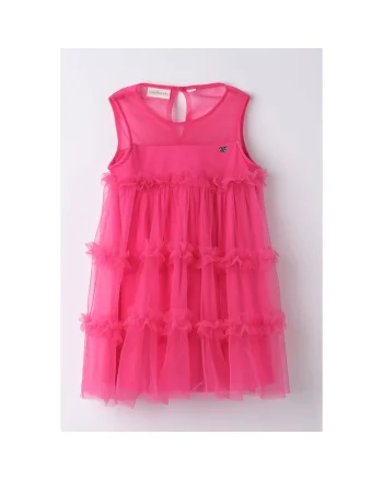 Rochie eleganta cu tull pentru fete,  0.8335, Fucsia/Roz