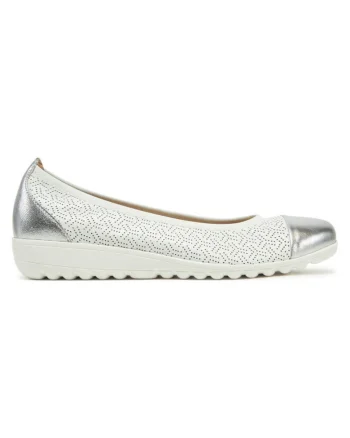 Balerini  304659980, Piele naturala, Alb, Alb
