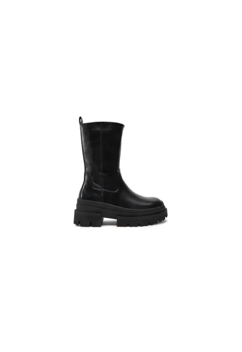 Ghete dama  304484346, Piele ecologica, Negru, Negru