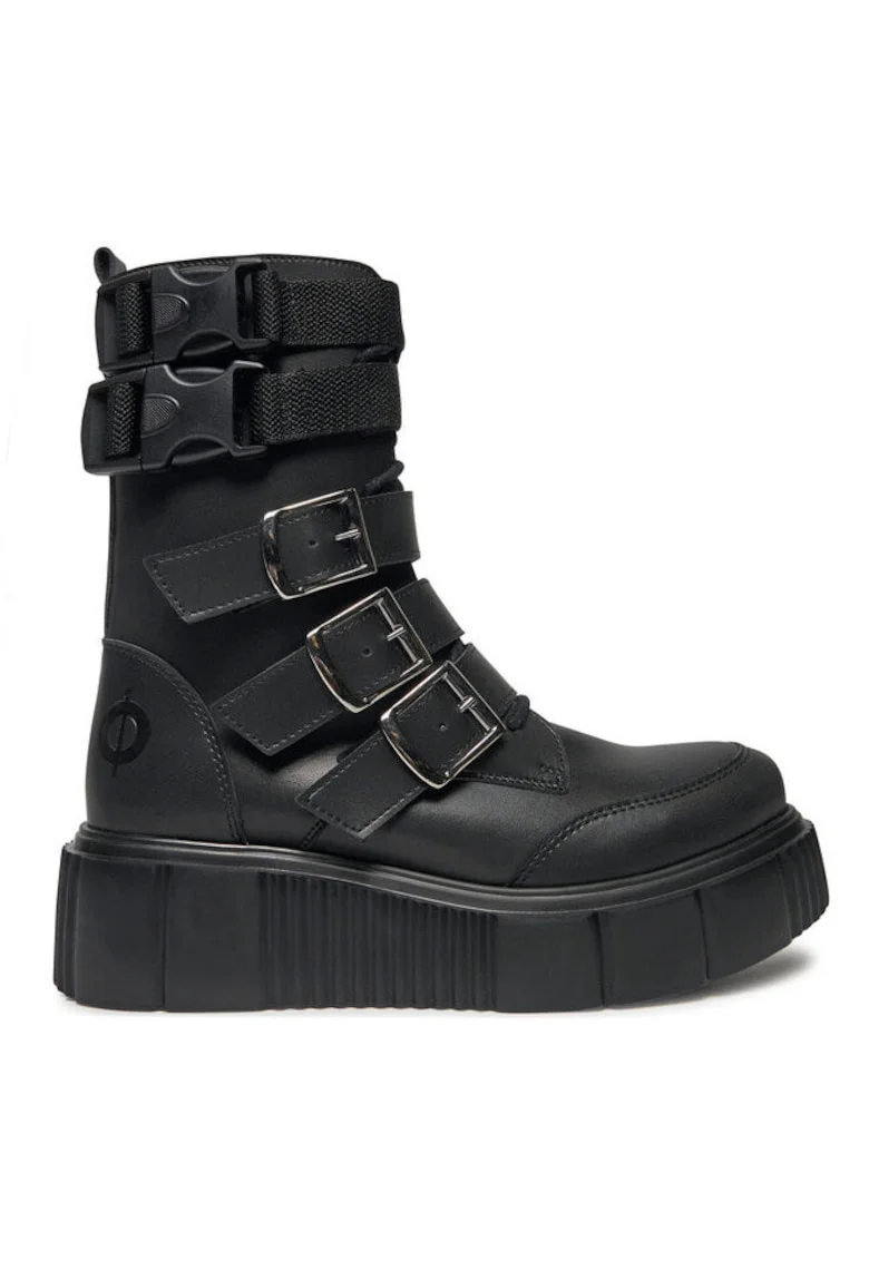 Ghete dama  304437304, Piele ecologica, Negru, Negru
