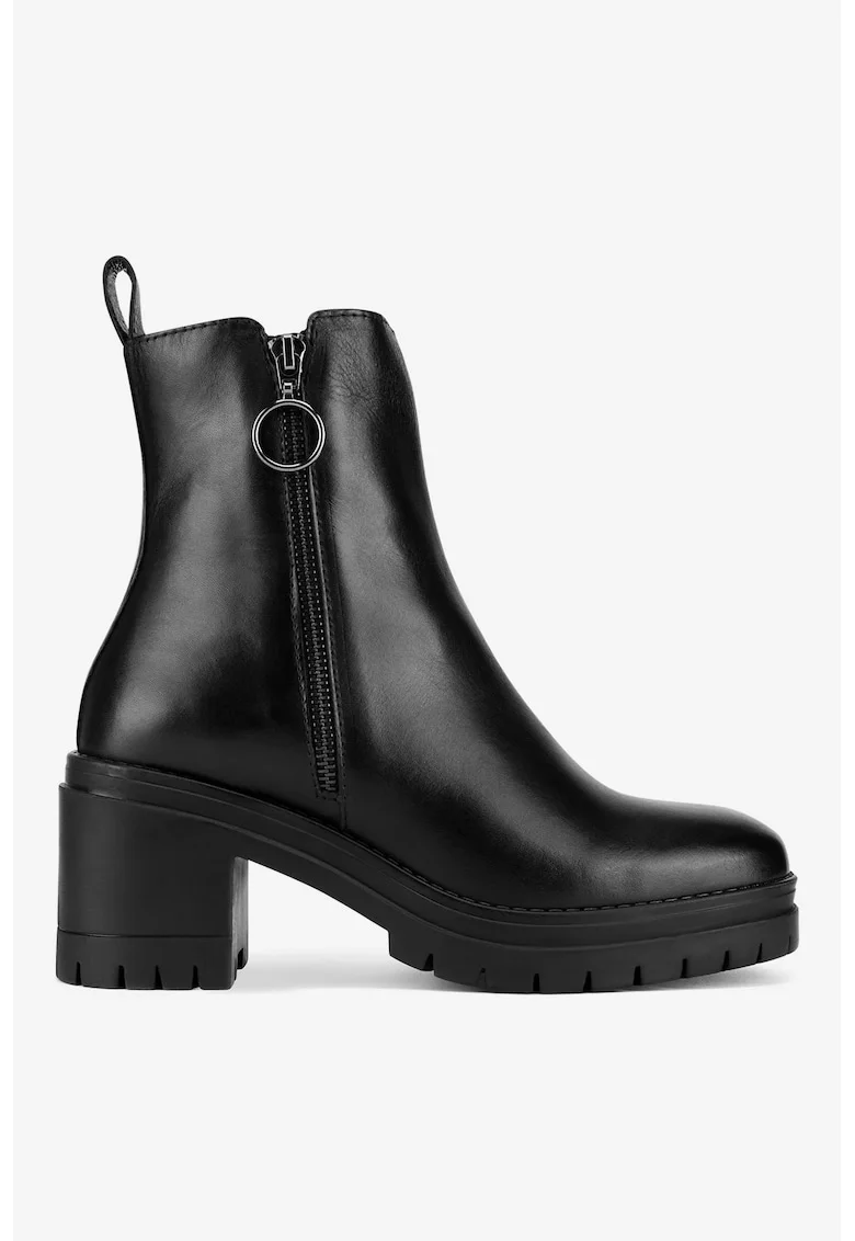 Ghete dama  5903419555398, Piele naturala, Negru, Negru