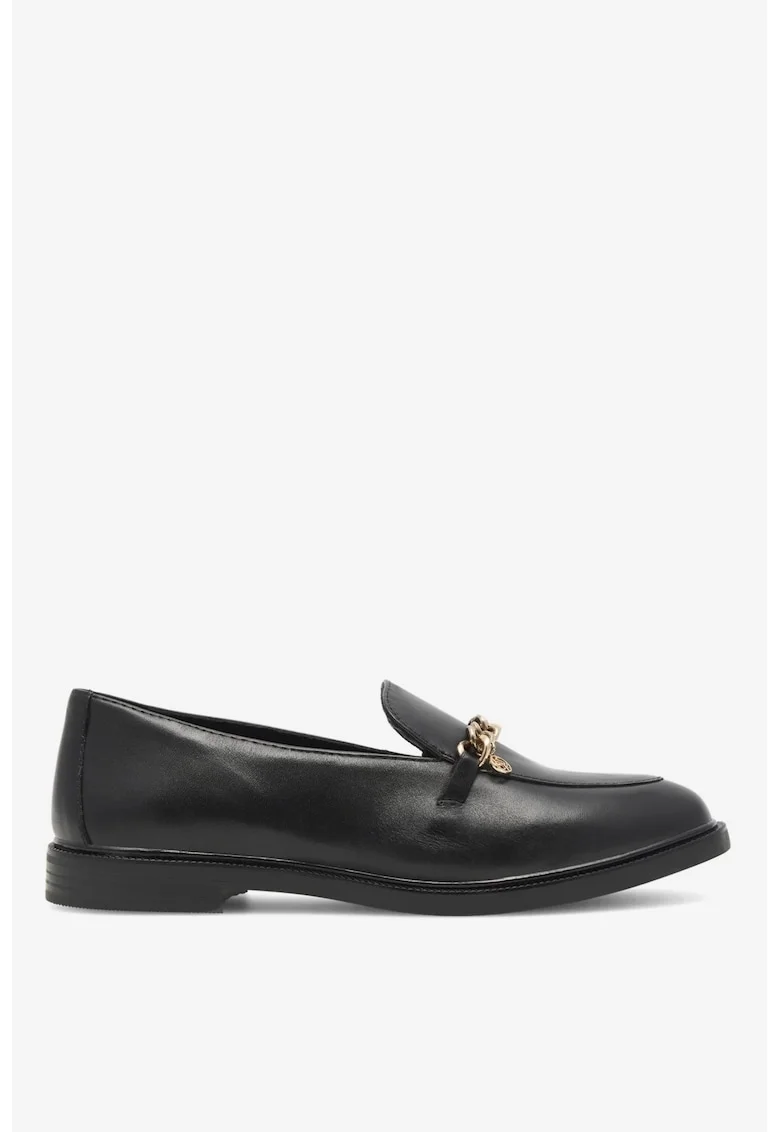 Mocasini dama  5903698055435, Piele naturala, Negru, Negru