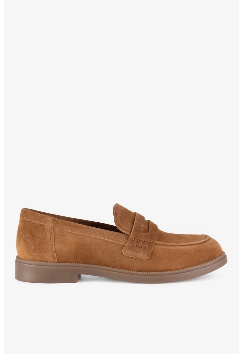 Mocasini dama  5903698048987, Piele intoarsa, Maro, Maro