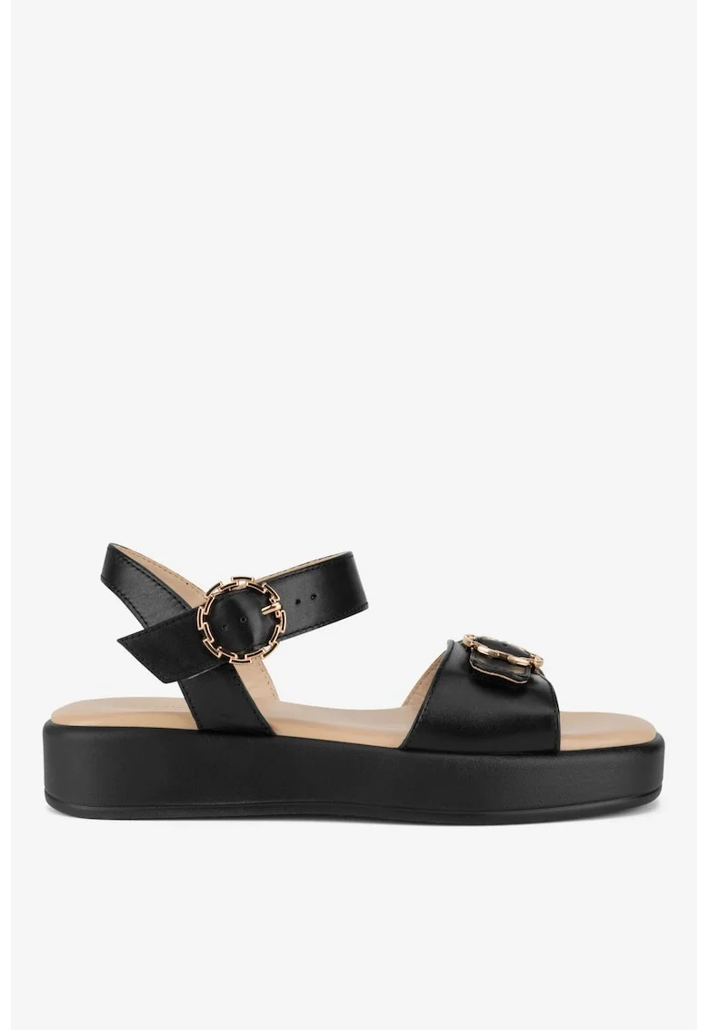 Sandale dama  5903698794006, Piele naturala, Negru, Negru