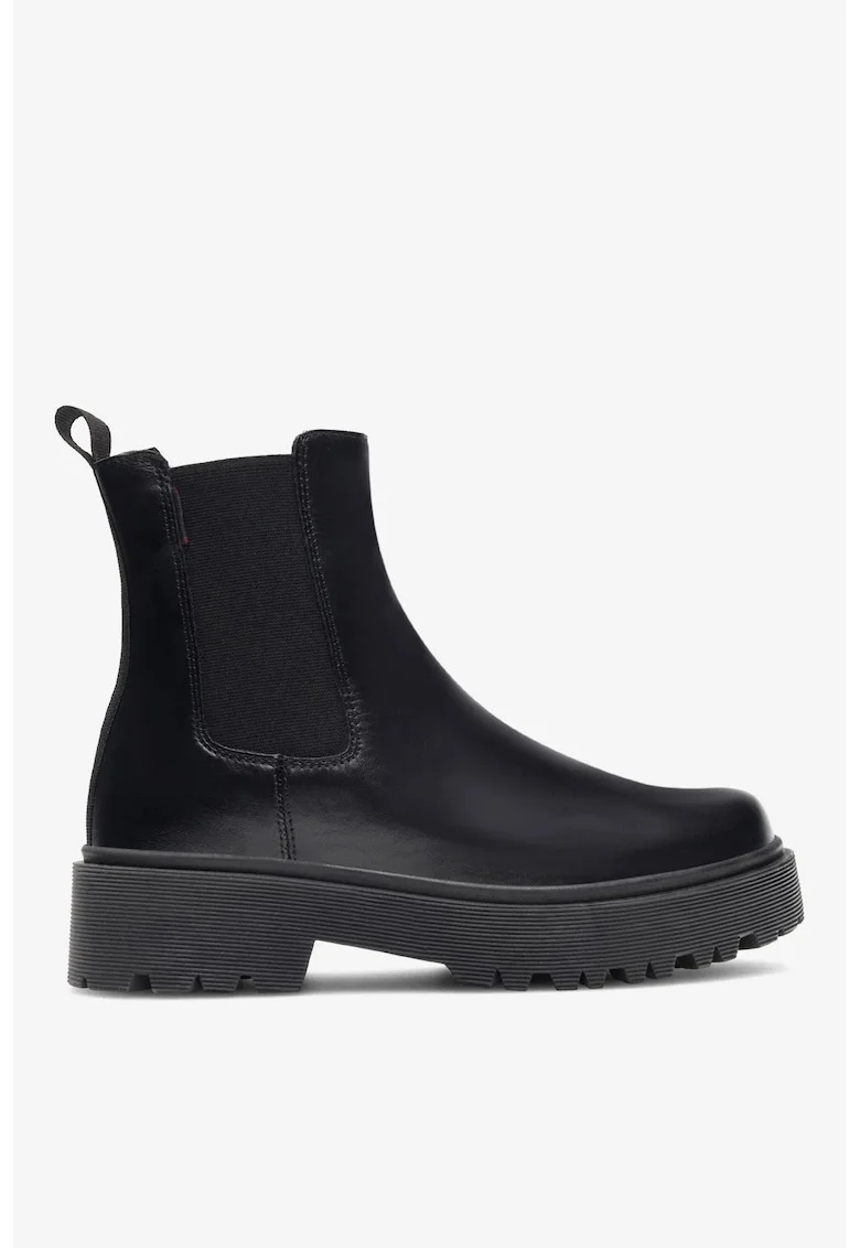 Ghete dama  5904862925110, Piele naturala, Negru, Negru