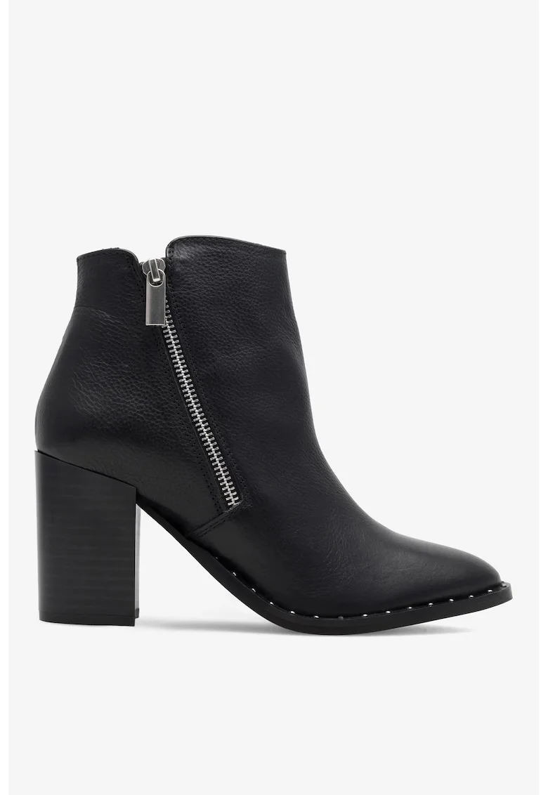 Ghete dama  5905588007074, Piele naturala, Negru, Negru