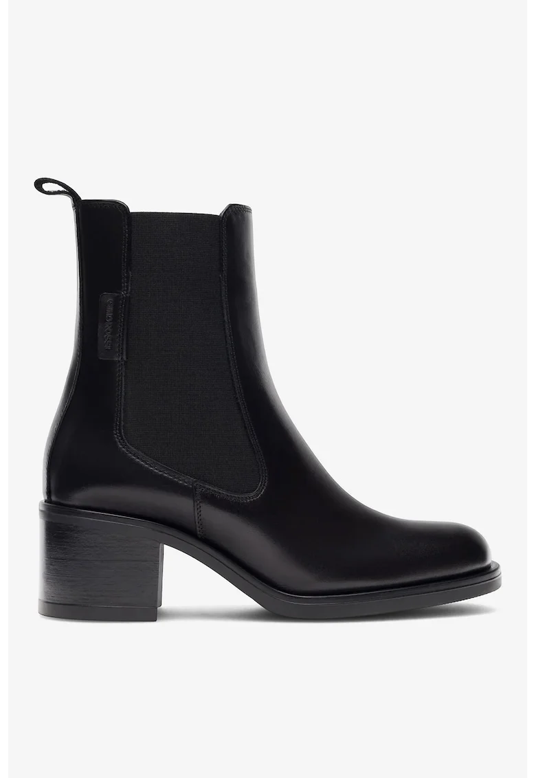 Ghete dama  5905588143055, Piele naturala, Negru, Negru