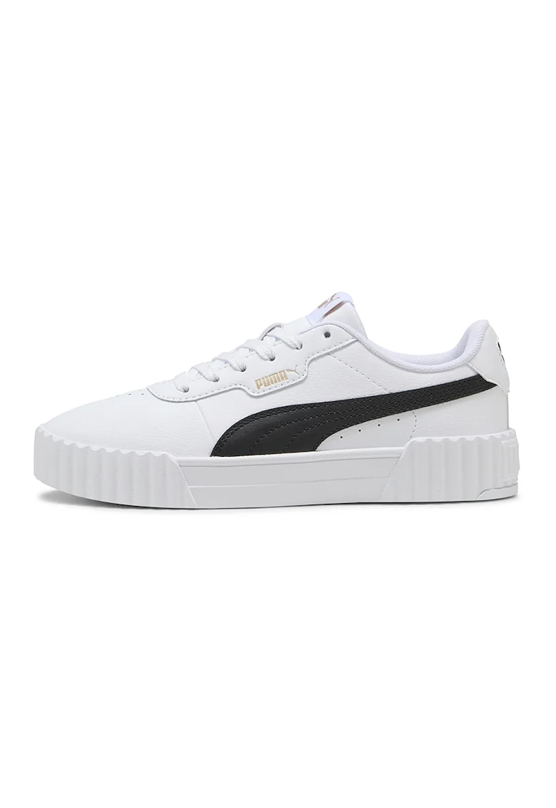 Pantofi sport Carina 3.0 de piele cu garnituri de piele ecologica, Alb/Negru