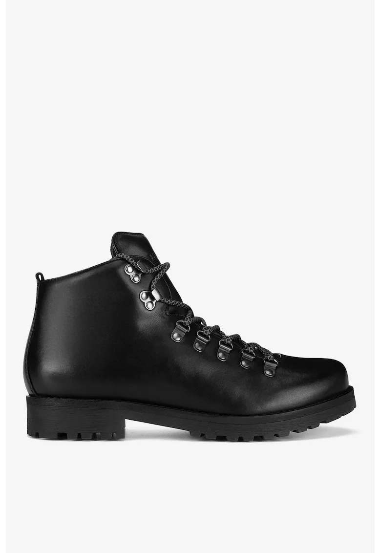 Ghete barbati  5905588777533, Piele naturala, Negru, Negru