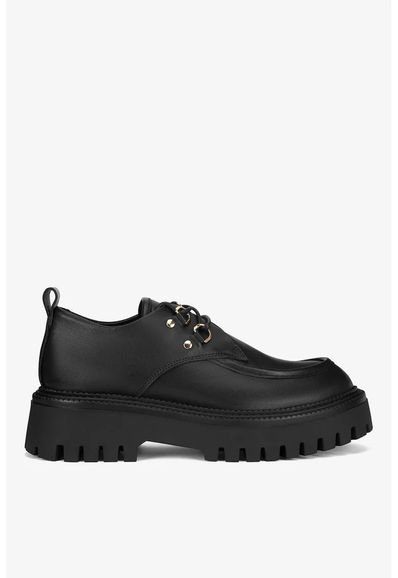 Pantofi dama  5905588787037, Piele naturala, Negru, Negru