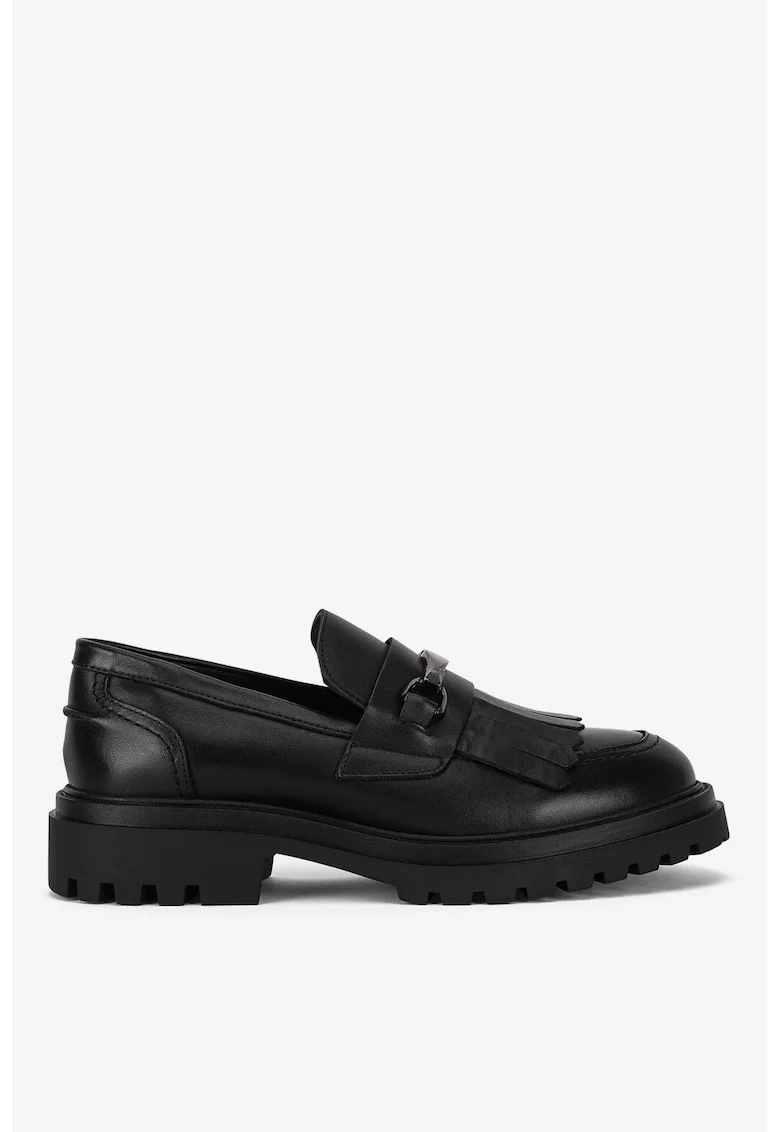 Mocasini dama  5905588818090, Piele naturala, Negru, Negru