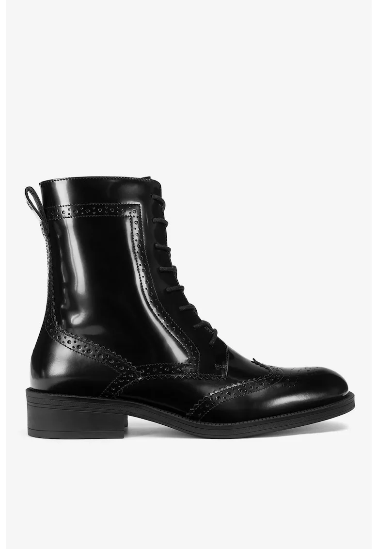 Ghete dama  5905588827337, Piele naturala, Negru, Negru