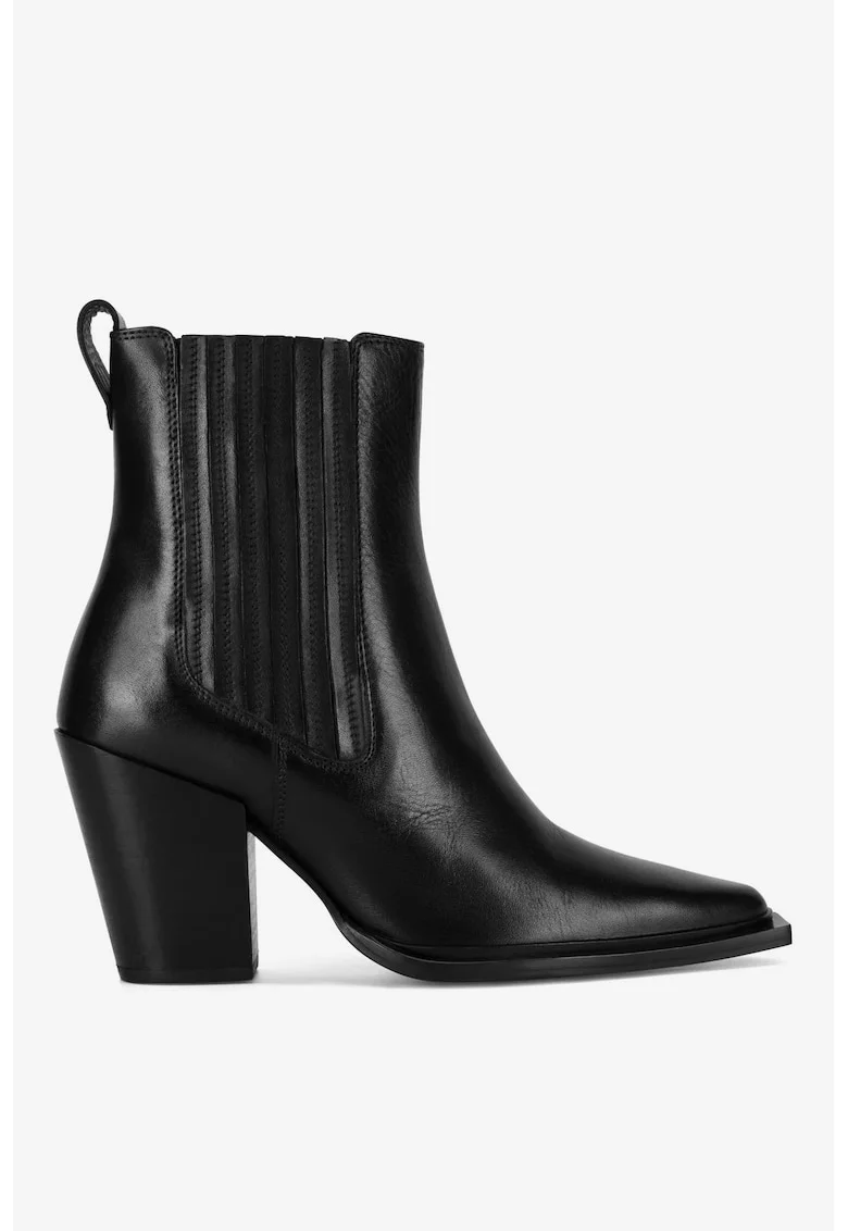 Ghete dama  5905588827603, Piele naturala, Negru, Negru